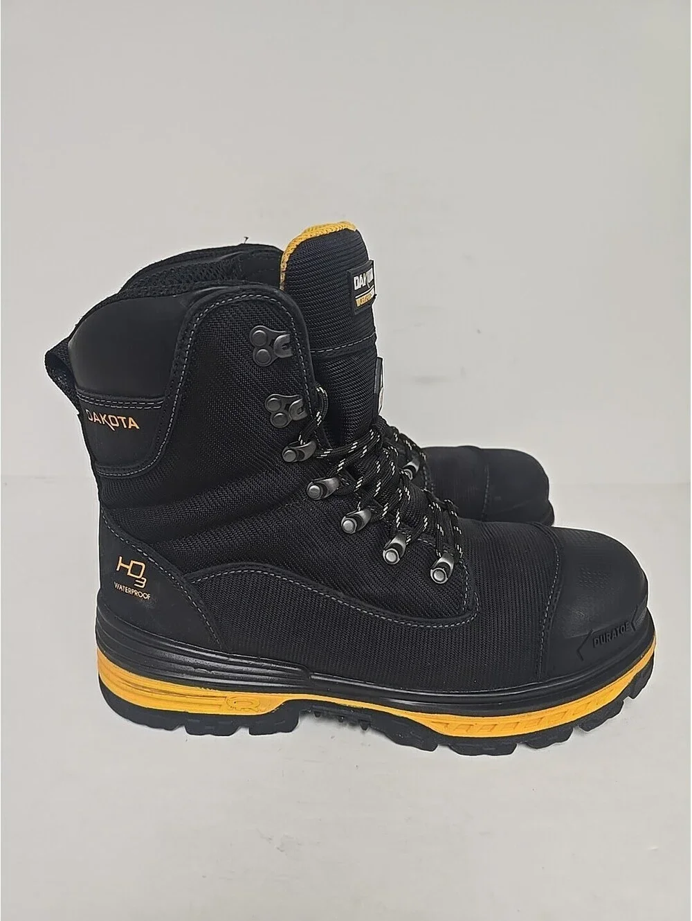 Dakota Men's Comp Toe Comp Plate 8560 Ballistic Nylon WP Work Boots Black 12M